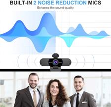 eMeet C960 1080P Webcam with Microphone Web Camera, 2 Mics Streaming Webcam