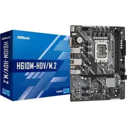 ASRock H610M-HDV/M.2 DDR4 Intel H610 Series CPU (LGA1700) Compatible H610 MicroATX Motherboard