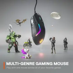 SteelSeries Rival 5 Gaming Mouse - PrismSync RGB Lighting - FPS, MOBA, MMO, Battle Royale - Black