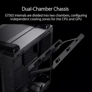 ASUS TUF Gaming GT502 ATX Dual Chamber Gaming Case Black