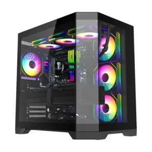 GameMax Hype-A Full-View Mid Tower ATX Gaming Case Black