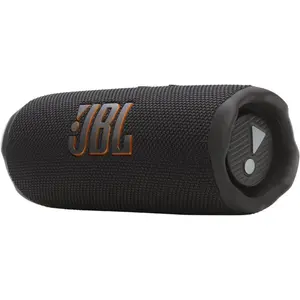 JBL Flip 7 Portable Bluetooth Speaker Black JBLFLIP7BLK, AI Sound Boost, 25W Woofer, 10W Tweeter, Up To 16 Hours Playtime, Auracast Multi-Speaker