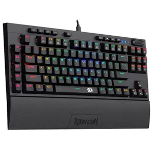 Redragon K588 Broadsword RGB Mechanical Gaming Keyboard with Wrist Rest - Black