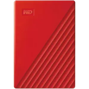WD My Passport 5TB Portable External Hard Drive – USB 3.2 Gen 1, Password Protected, Red