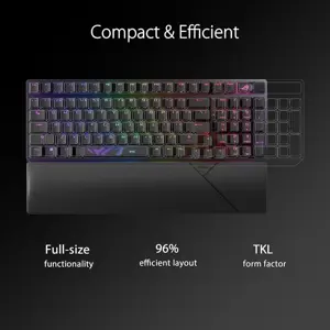 Asus Rog Strix Scope II 96 RGB Wireless Gaming Keyboard - Black (NX Snow Switches)
