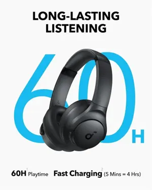 Anker Soundcore Q11i Wireless Over-Ear Bluetooth Headphones – Deep Bass, Hi-Res Audio, 60-Hour Playtime, Multipoint (Dark Gray)