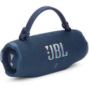 JBL Charge 6 Bluetooth Speaker Blue JBLCHARGE6BLU, AI Sound Boost, 30W Woofer, 15W Tweeter, Up To 28 Hours Playtime, Auracast Multi-Speaker