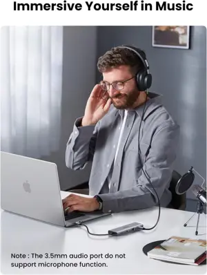 UGREEN 15601 USB C 10-in-1 Hub 4K HDMI & VGA Dual Monitor