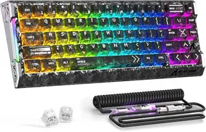 Attack Shark R68HE Carbon Fiber Wired Rapid Trigger Magnetic Switch Keyboard – 60%, 8KHz, RGB, Black
