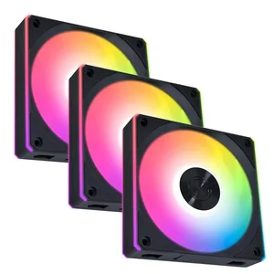 Lian Li 12RCL1W3B UNI FAN CL Wireless Reverse Blade 120mm ARGB Fan Triple Pack with Controller – Black