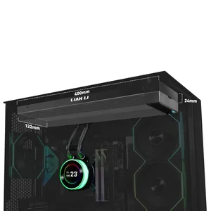 Lian Li GHS2LCD36B HydroShift II LCD-C 360N Fanless 360mm AIO Liquid CPU Cooler – Black, LCD Display Pump Head