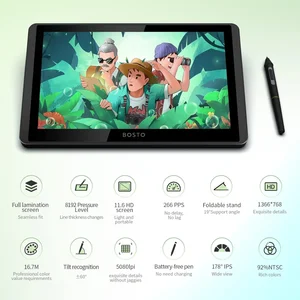BOSTO P120 11.6" Pen Display Drawing Tablet – Draw Directly on Screen for Illustration & Design