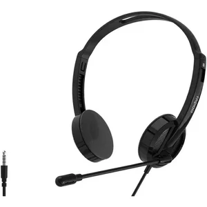 Rapoo H101 Wired Stereo Headset – 3.5mm Headphones with Adjustable Microphone for PC & Laptop