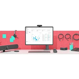 Logitech Rally Bar Mini All-in-One Video Conference Bar - 4K Camera, Speakers & Mics for Small Meeting Rooms (960-001340)
