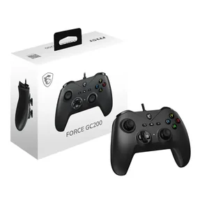 MSI FORCE GC200 Gamepad (Black) Wired USB Controller – Ergonomic Grip, Dual Vibration, PC & Android Compatible Gaming Controller
