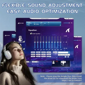 Attack Shark L90 Wireless Gaming Headset, 7.1 Surround Sound, Bluetooth5.3, 2.4G and 3.5mm, RGB, White