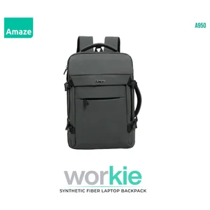 Amaze Premium A945 Backpack - Sleek Grey Synthetic Fibre Laptop Bag