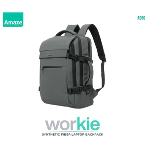 Amaze Premium A945 Backpack - Sleek Grey Synthetic Fibre Laptop Bag