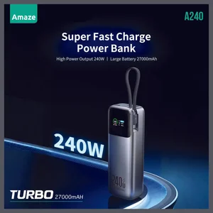 Amaze A240 Super Fast Power Bank 27000mAh 240W PD 3.1 140W Dual Type-C and USB-A 97.2Wh