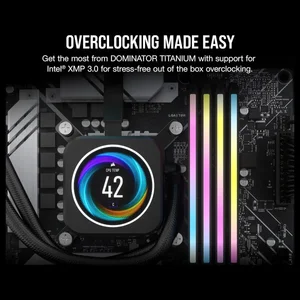 Corsair Dominator Titanium RGB 96GB (2x48GB) DDR5 6600MHz CL32 Desktop RAM – Elite Gaming & Workstation Memory, Black