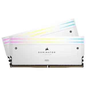 Corsair Dominator Titanium RGB 96GB (2x48GB) DDR5 6600MHz CL32 Desktop RAM – Premium Workstation & Gaming Memory, White