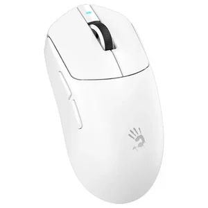 Bloody R77 Ultra Dock Dual Mode Wireless Gaming Mouse White – 20000 CPI Alpha Sensor RGB Gaming Mouse with Charging Dock, 75H Battery & Ultra-Light 64g Design