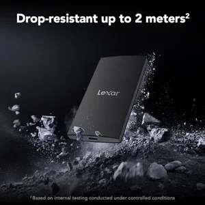 Lexar SL300 Portable SSD 2TB – USB-C USB 3.2 Gen 2, Up to 1050MB/s, Drop Resistant