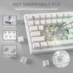 ATTACK SHARK X820 Ultra 75% Wireless Gaming Mechanical Keyboard, Hot-Swappable, Gasket Mount, RGB Backlit