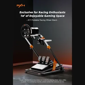 PXN A11 Gaming Steering Wheel Foldable Stand - Q235 Carbon Steel, Adjustable Height and Angle, Gear Shifter Mount