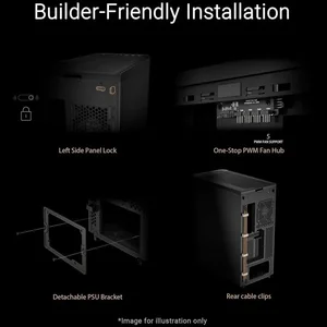 ASUS ProArt PA401 Wood Edition ATX Mid-Tower PC Case with FSC Wooden Front Panel