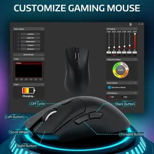 ATTACK SHARK R1 Wireless Gaming Mouse, 59g Superlight, PixArt PAW3311 Sensor, Bluetooth / 2.4G / Wired