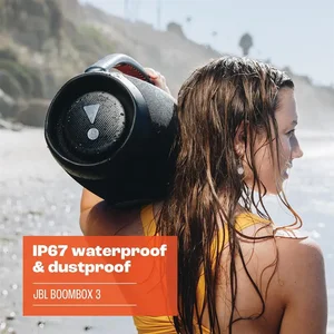 JBL Boombox 3, Portable Bluetooth Speaker, Powerful Sound, Monstrous Bass, IP67 Waterproof, 24 Hours Playtime, PartyBoost, Powerbank, Eco-Friendly Packaging (Squad)