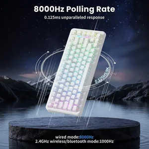 ATTACK SHARK X82PRO HE Wireless Rapid Trigger Gaming Keyboard, Hall Effect Magnetic Switch, 0.01mm Adjustable