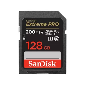 SanDisk Extreme PRO 128GB SD Card – Up to 200MB/s, UHS-I, U3, V30, 4K UHD