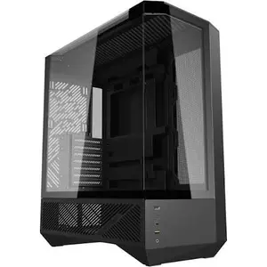 Darkflash DY460 ATX Full Tower Gaming PC Case Black - Triple Tempered Glass Panoramic Cabinet, Supports RTX 4090 & 400mm GPU, USB Type-C
