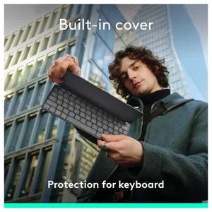 Logitech Keys-To-Go 2 Ultra-Portable Bluetooth Keyboard Black - Slim Wireless Keyboard for iPad, iPhone, Mac & Windows (920-012917)