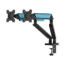 AndaSeat Stealth II Duo Dual Monitor Arm – Black & Blue