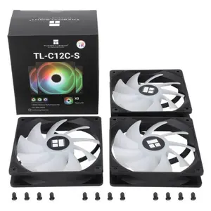 Thermalright TL-C12QW-S ARGB 120mm PWM High Performance Case Fan (3-Pack) – White