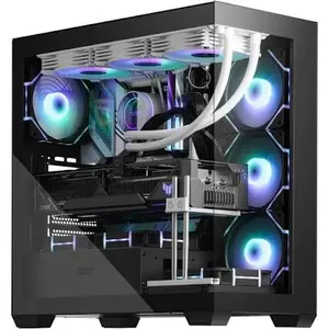 Darkflash DS900 Giant ATX Gaming PC Case Black - Tempered Glass Cabinet for Professional Gamers, E-ATX/ATX/M-ATX/ITX Support, 360mm Radiator