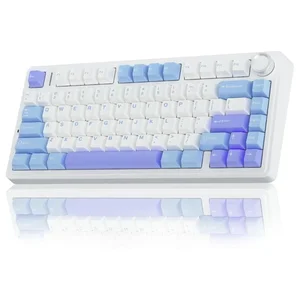AULA F75 Glacier Blue Tri-Mode Wireless Mechanical Gaming Keyboard - Reaper Switch, Hot-Swap RGB 75%