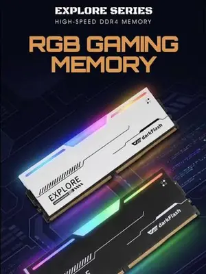 darkFlash Explorer RGB 16GB DDR4 3200MHz Gaming RAM – XMP Up to 3600MHz, Desktop Memory