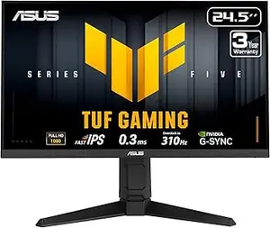 ASUS TUF Gaming VG259QMRL5A 24.5" Full HD Fast IPS Esports Monitor - 310Hz OC 0.3ms HDR400 G-SYNC Compatible