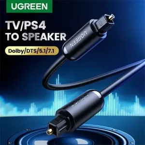 UGREEN 70892 Toslink Optical Audio Cable – Digital SPDIF Sound Cable, Black, 2 Meter