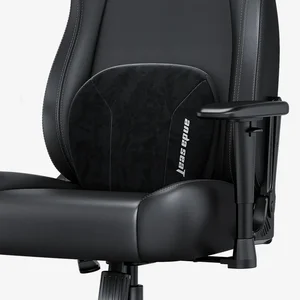 AndaSeat Memory Foam Lumbar Pillow L – Black Fabric, Gaming Chair Back Support