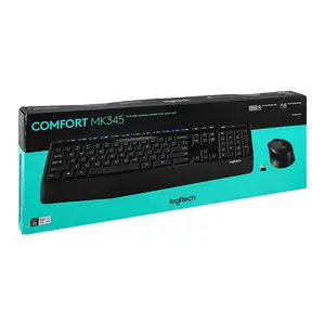 Logitech MK346P Wireless Keyboard and Mouse Combo with Palm Rest - Full-Size, Spill-Resistant (920-010960)