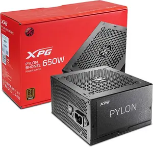 XPG PYLON II 650W 80 Plus Bronze Non-Modular Gaming Power Supply – ATX 3.1, 12V-2x6 Connector, 135mm FDB Fan