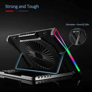 Meetion CP5050 Laptop Cooling Pad – Big Fan RGB Backlight, USB Wired