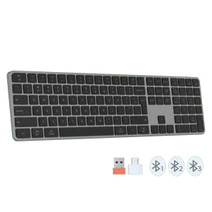 Meetion iKey K230 Black Multi-Device Bluetooth Keyboard – Scissor Switch, 108 Keys, Mac/Win Compatible