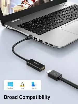 UGREEN 40360 Mini DisplayPort to HDMI Adapter – 4K Ultra HD Mini DP to HDMI Converter for PC, Laptop & Monitor