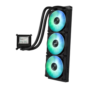AYW Gaming LC 360 ARGB LCD Black 360mm AIO Liquid CPU Cooler 2.4” IPS LCD Display PWM ARGB High Performance Intel AMD Support Gaming Cooler